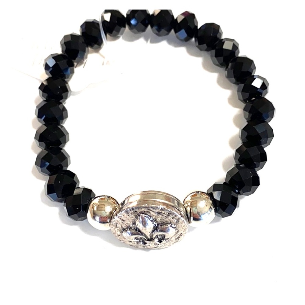🌻NWT🌻Black Swarovski crystal stretch bracelet